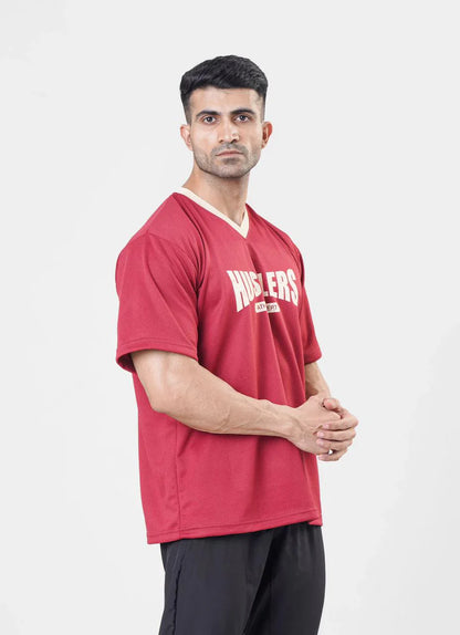 Maroon Basketball Tshirt for Mens | HustlersOnlyPK