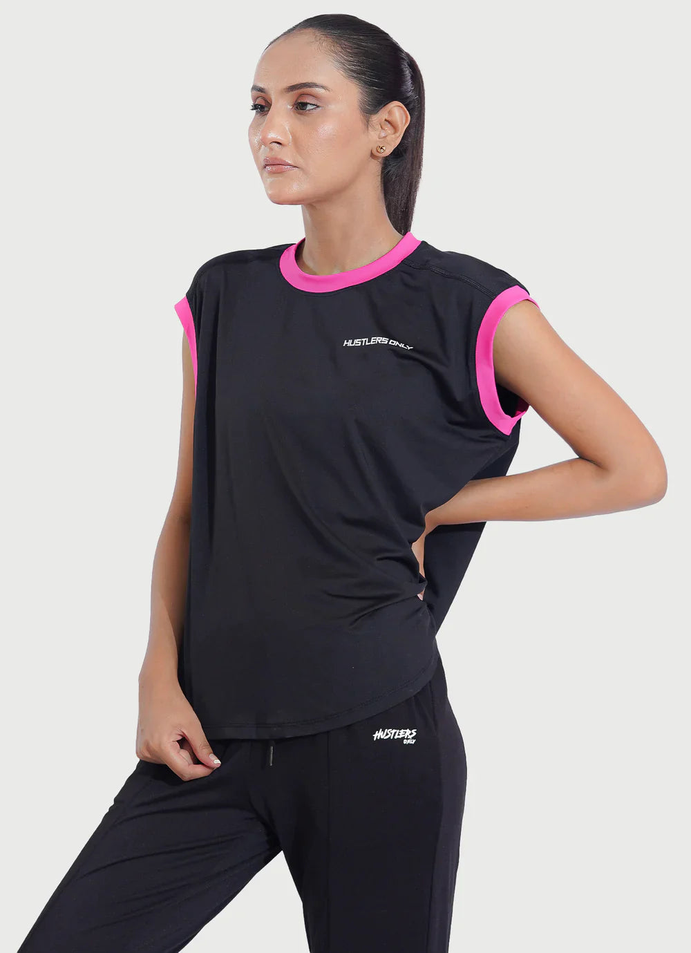 Black Minimal Tank For Women  | HustlersOnlyPK