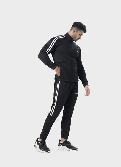 Muscle Fit Black Tracksuit for Mens | HustlersOnlyPK