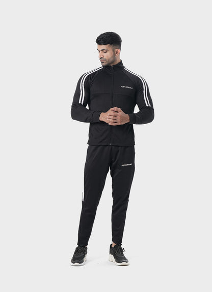 Muscle Fit Black Mens Tracksuit | HustlersOnlyPK