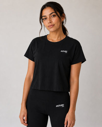 Rush Crop T-Shirt-Black