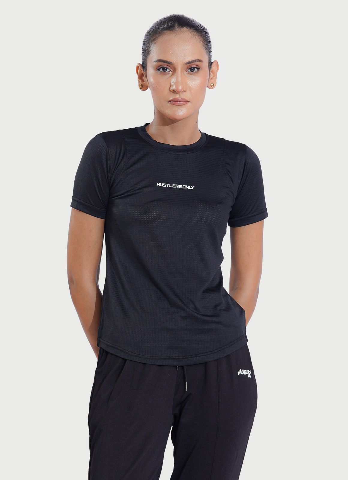 Black Sash Essential T-Shirt for Women | HustlersOnlyPK