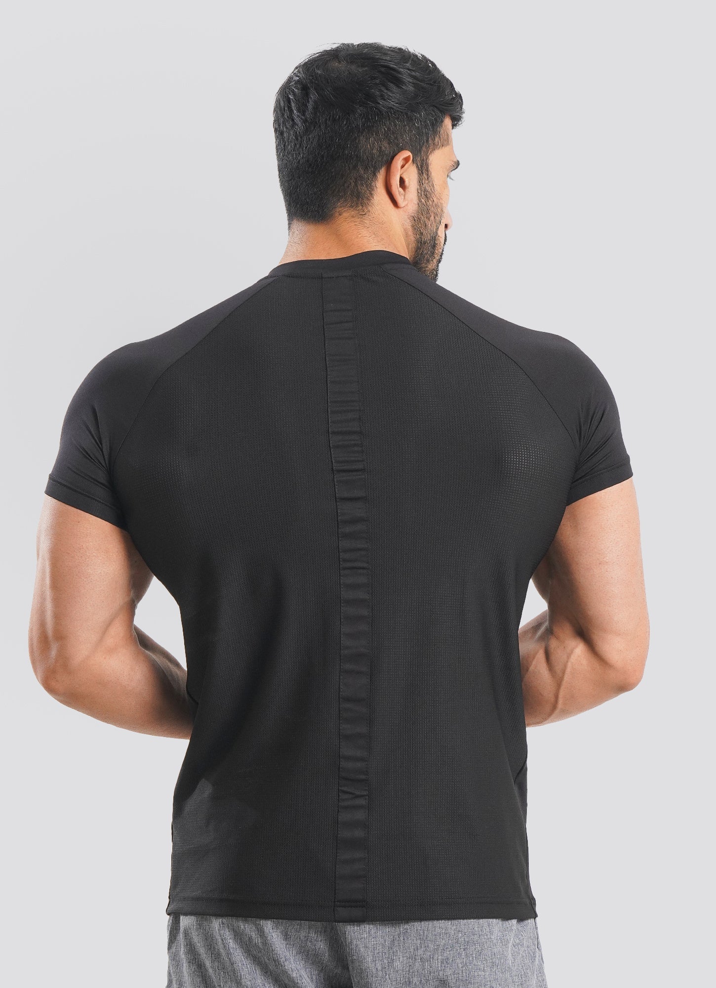 Utility Mesh Back Black Gym Tshirt for Mens | HustlersOnlyPK