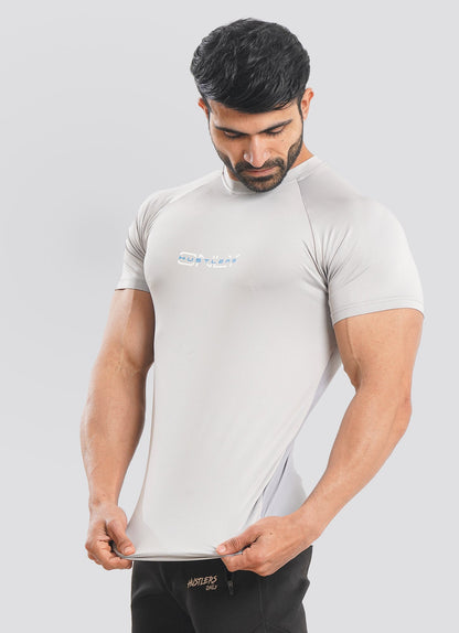 Utility Mesh Back Gym Gray Tshirt | HustlersOnlyPK