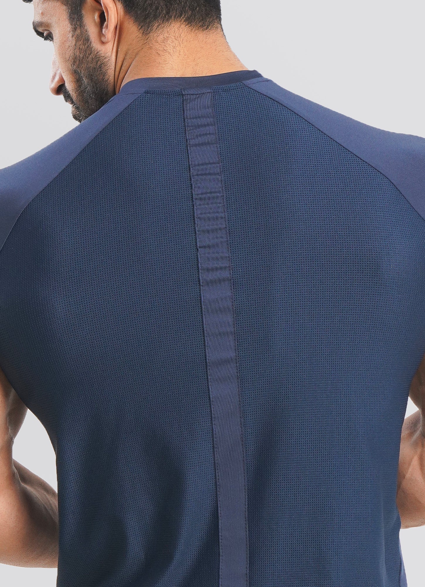 Utility Mesh Back Navy Gym Tshirt for Mens | HustlersOnlyPK