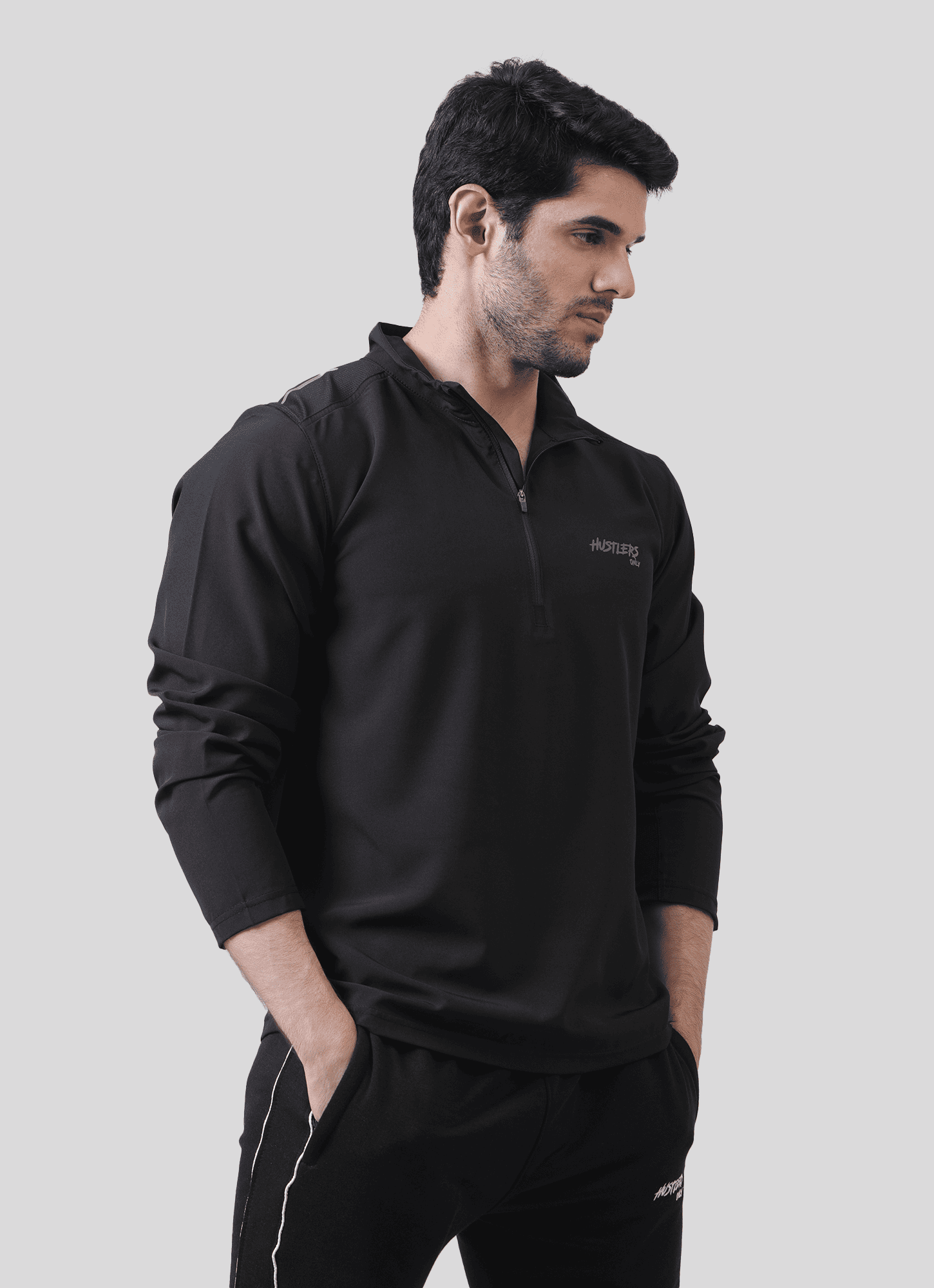 Velocity ½ Zip Long Sleeve - Black