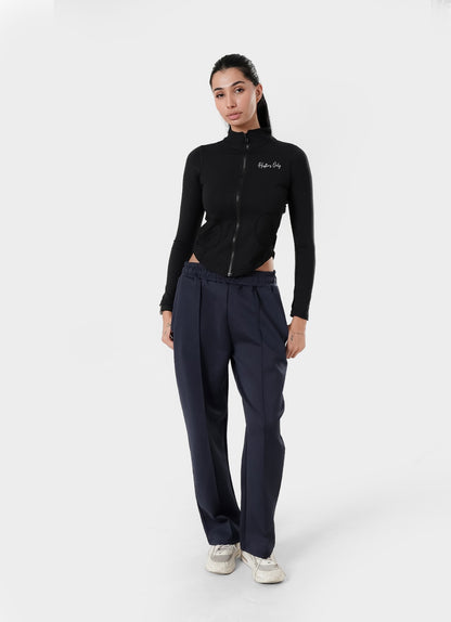 Stamina Zipper Top - Black