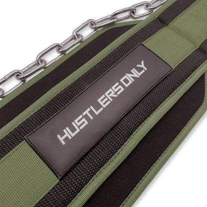 Dip Belt with Steel Chain - Green