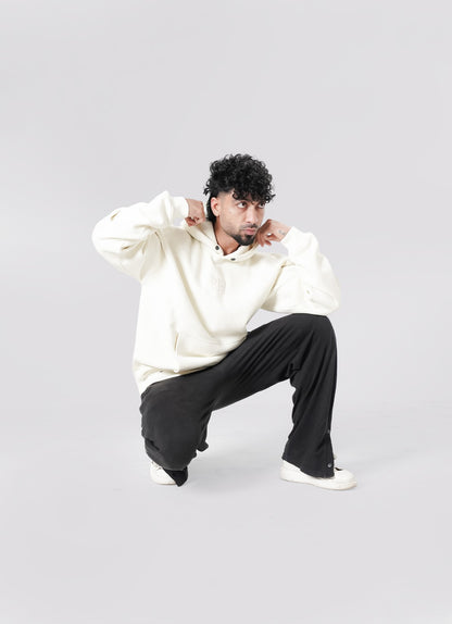 Crude Oversized Hoodie - Beige