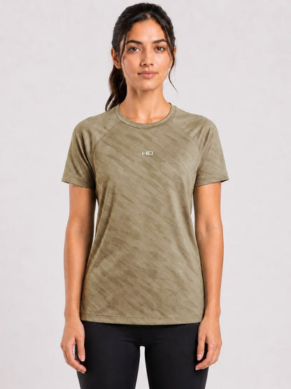 Hybrid Running T-Shirt - Khaki.