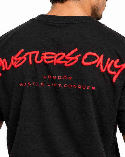 Graffiti Oversized T-Shirt - Red