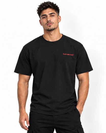 Graffiti Oversized T-Shirt - Red