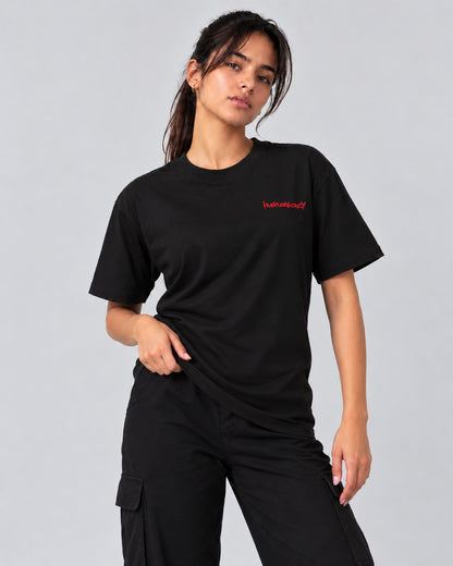 Graffiti Oversized T-Shirt - Red.