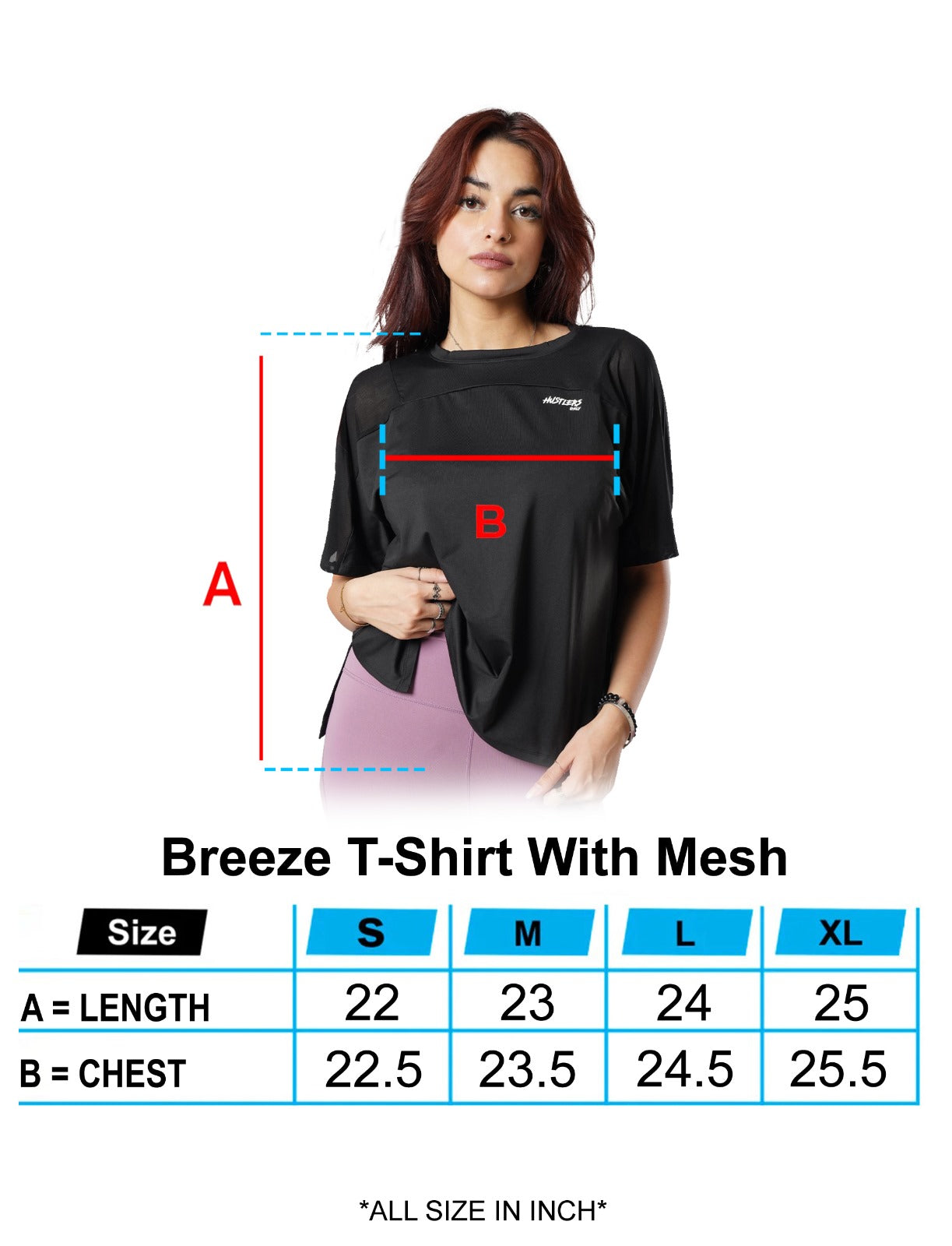 Breeze T-Shirt With Mesh - Black