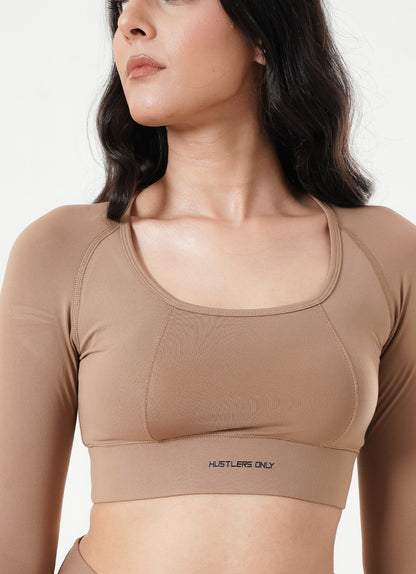 Cross Top - Brown