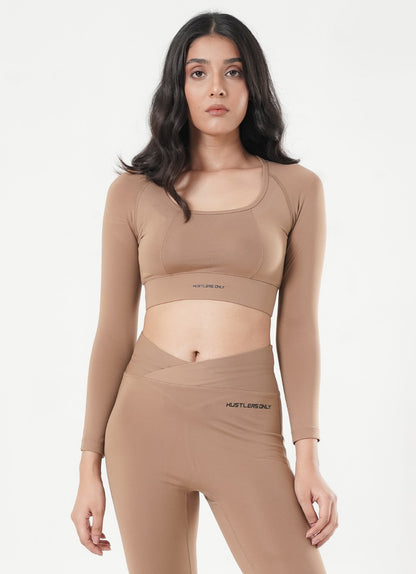 Cross Top - Brown