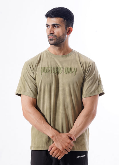 Drippy Acid Wash Tshirt - Green