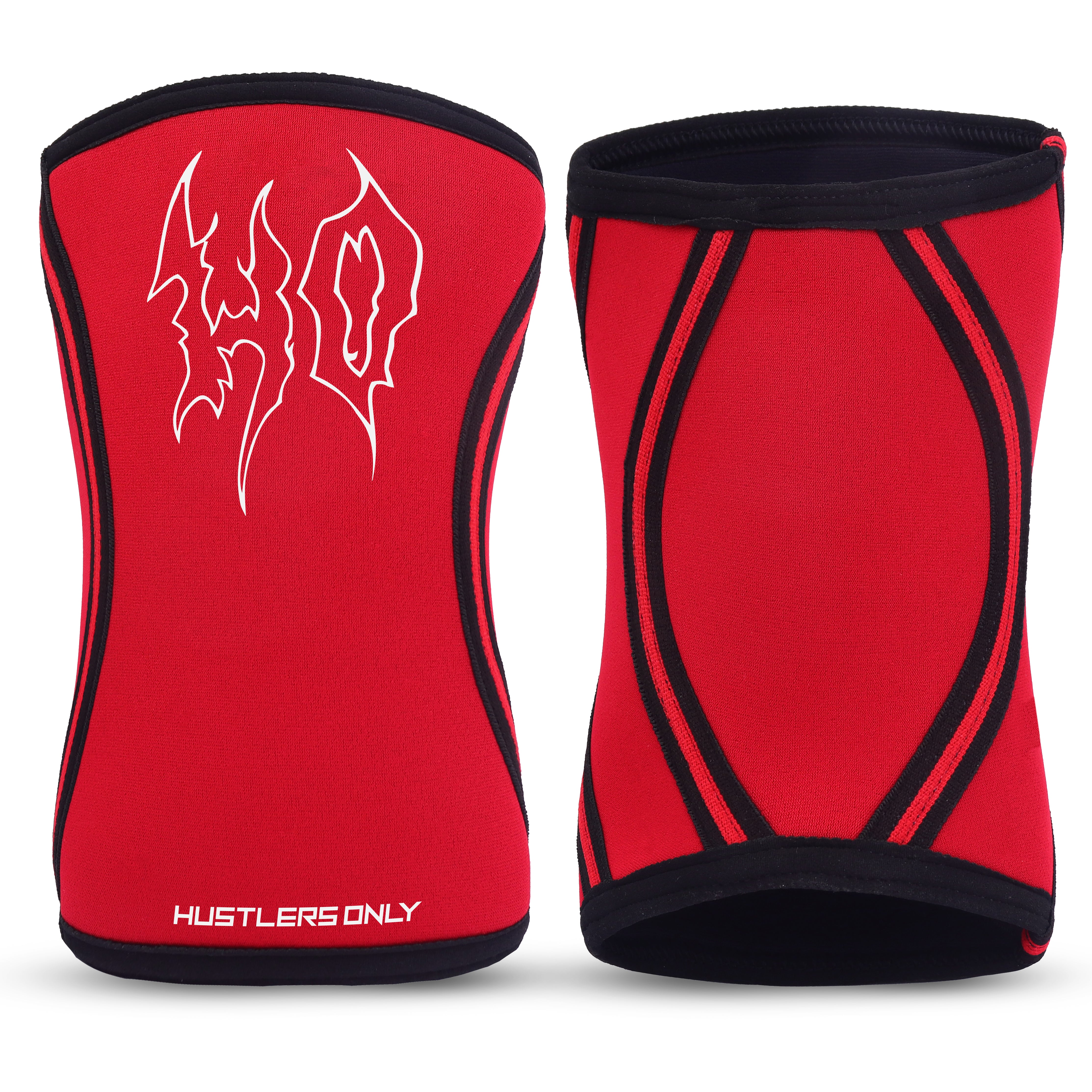7mm Metal Knee Sleeves - Red