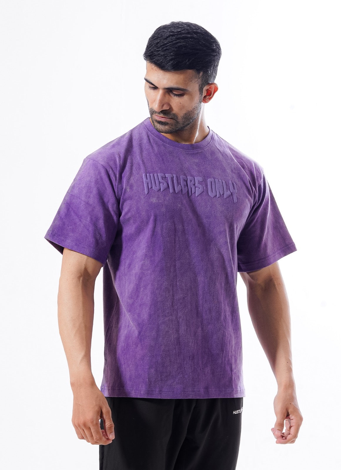 Drippy Acid Wash Tshirt - Purple