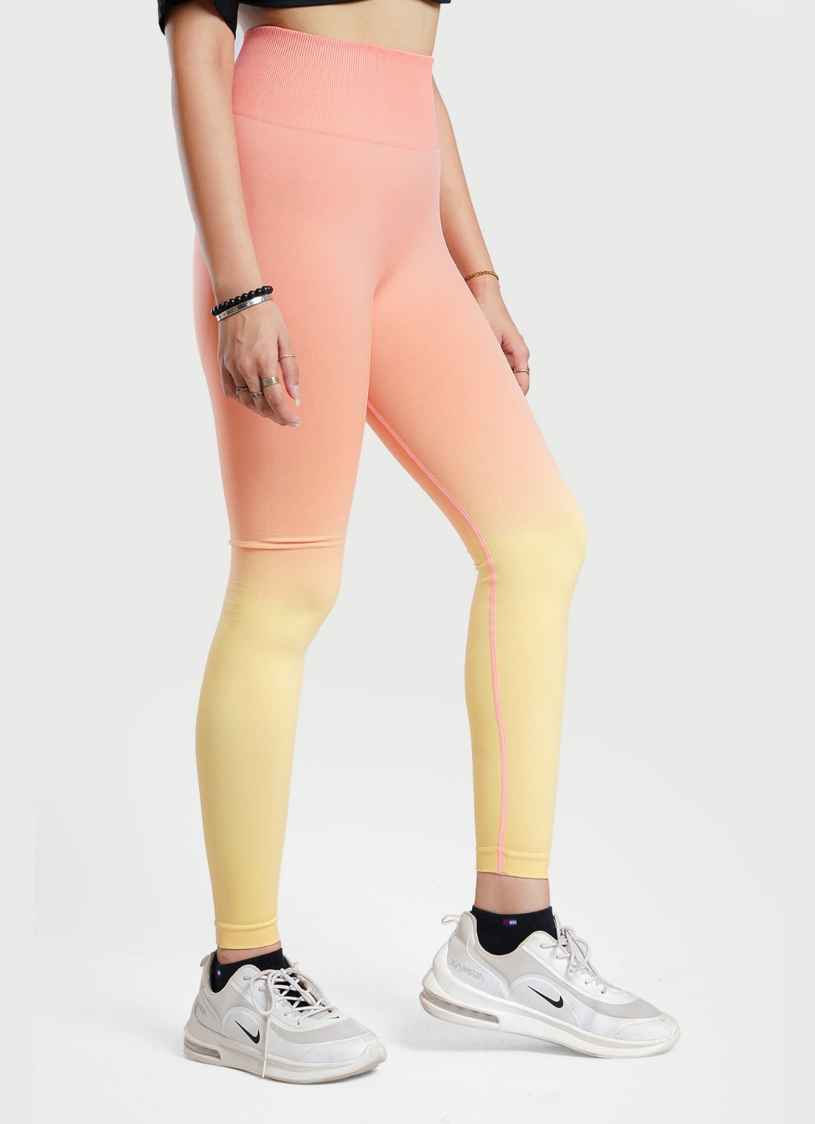 Dip Dye Seamless Leggings - Peach