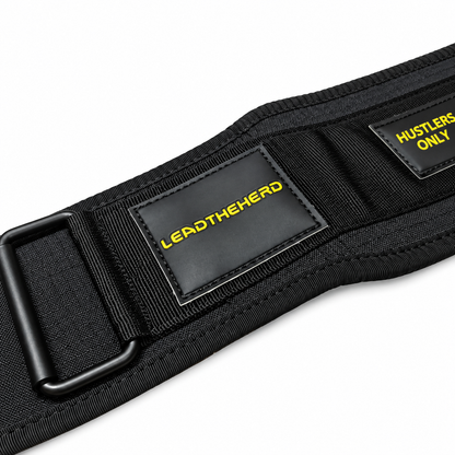 Nylon Boxing Belt - Black & Yellow