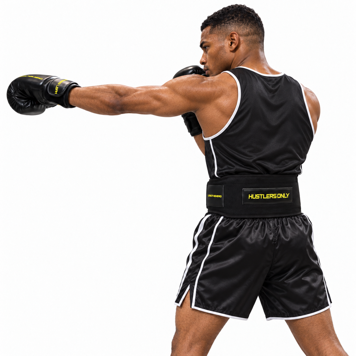 Nylon Boxing Belt - Black & Yellow