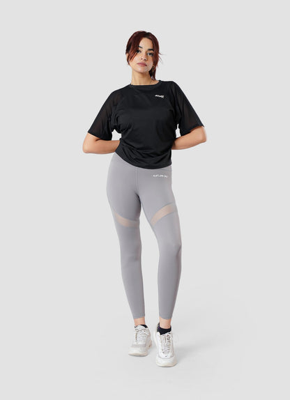 Performance Mesh Leggings - Grey