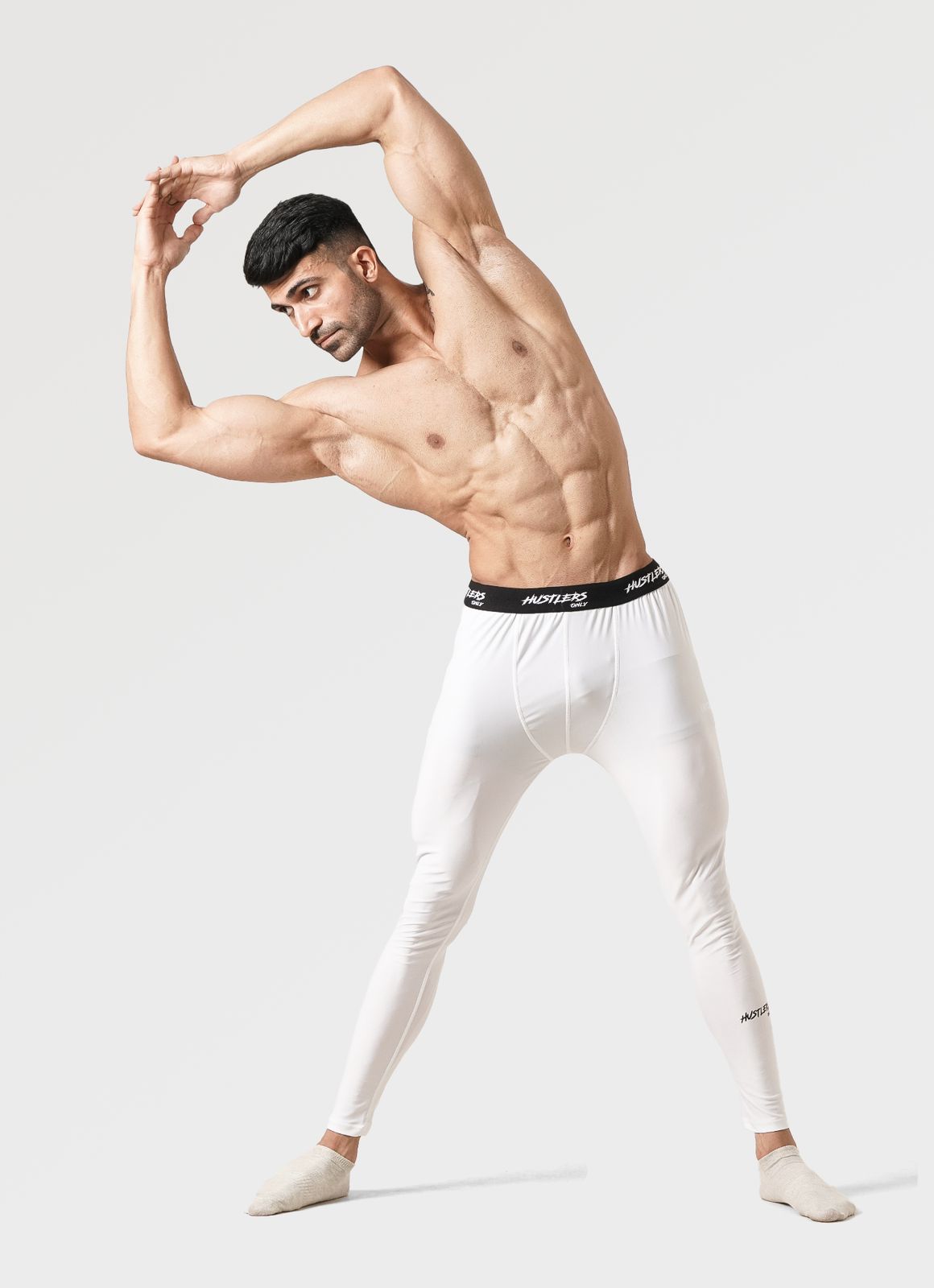 Compression Leggings for Men - White