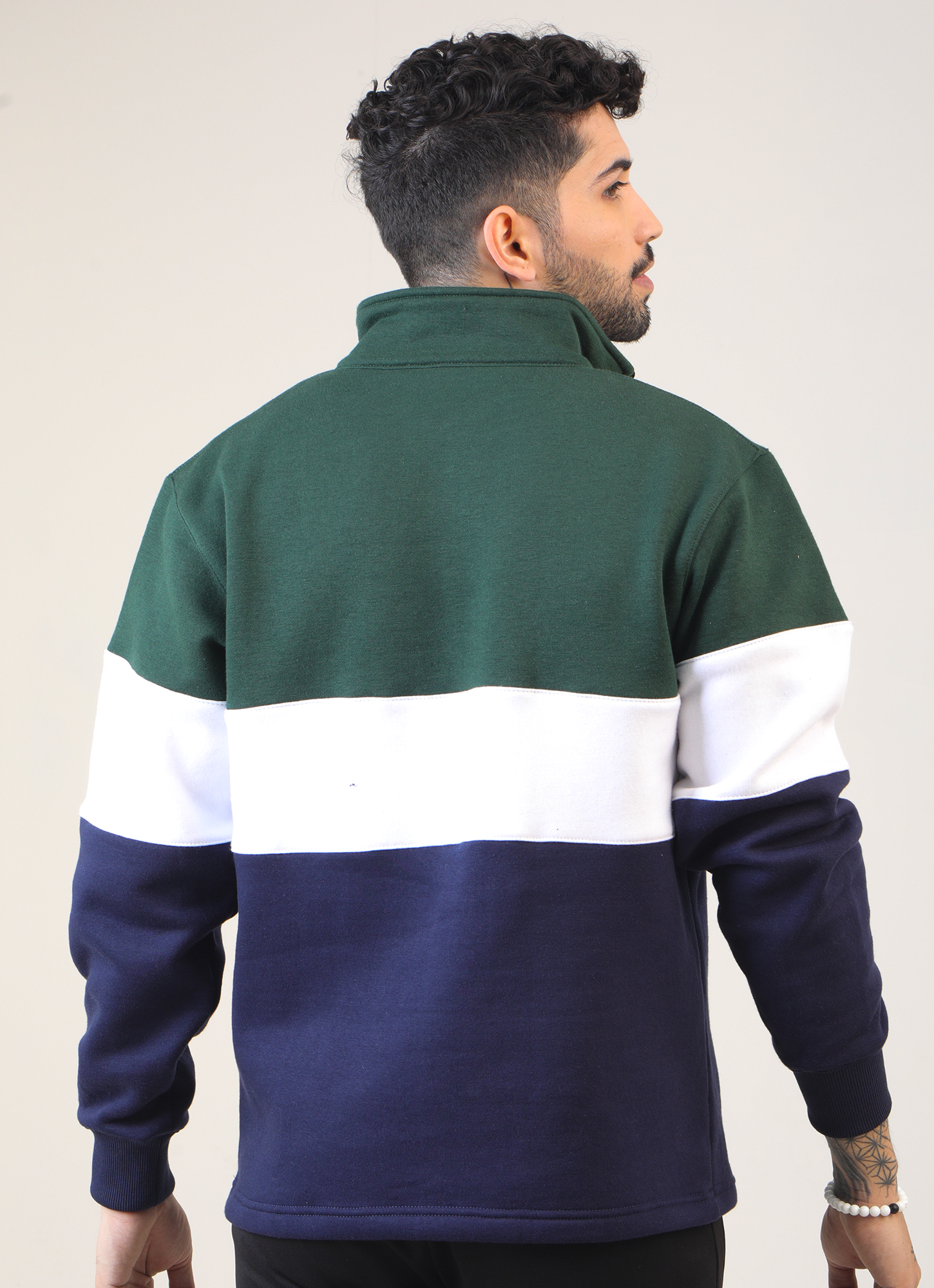 Standout Jumper - Green/Navy