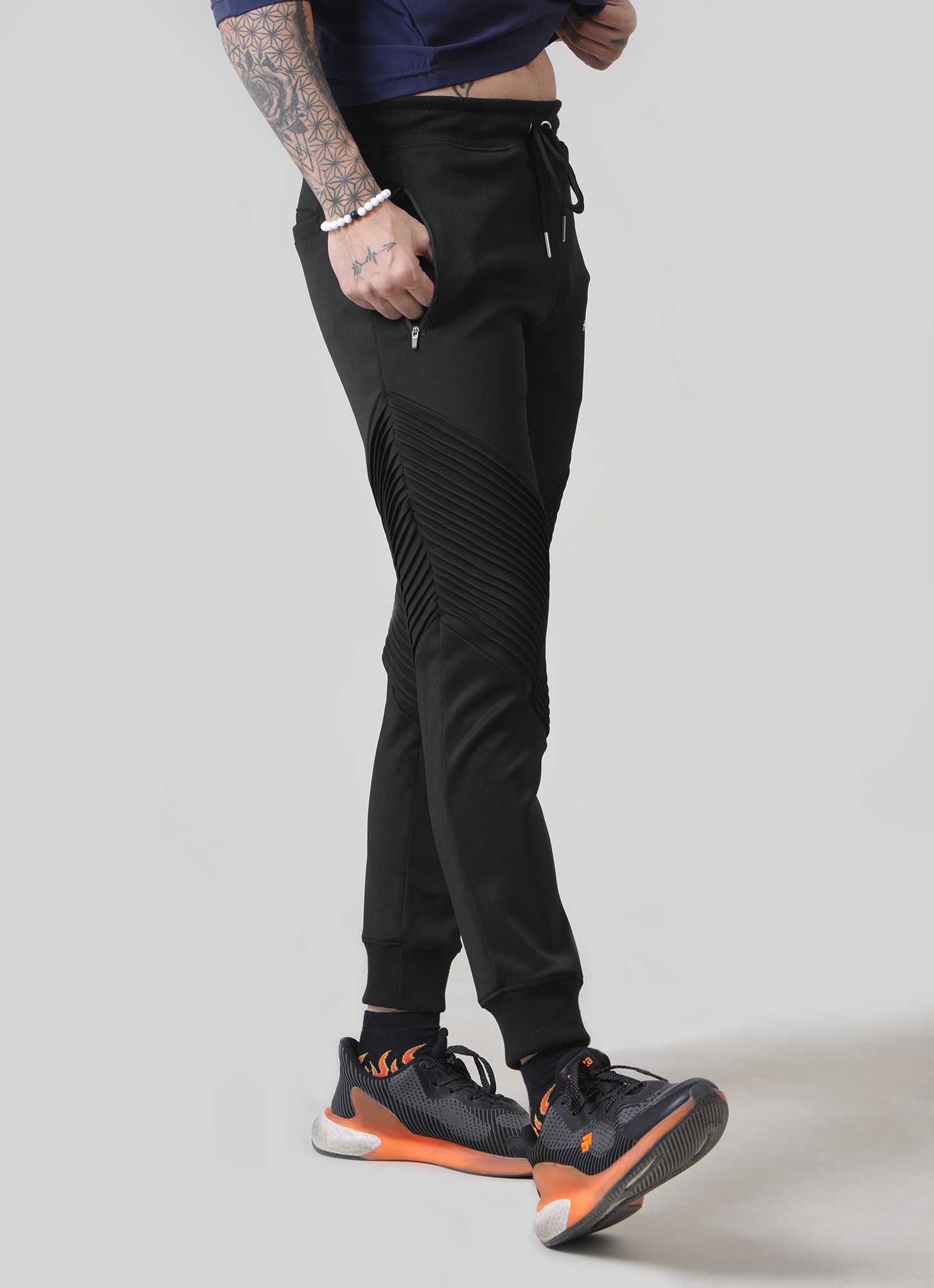 Scorpion Ribbed Trousers - Black
